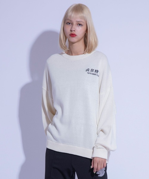 Candy Stripper（キャンディストリッパー）の「TOKYO CHAOS CLUB ニット（ニット/セーター・レディース・ヘザーグレー/ブラック/アイボリー・2）」の9枚目の写真