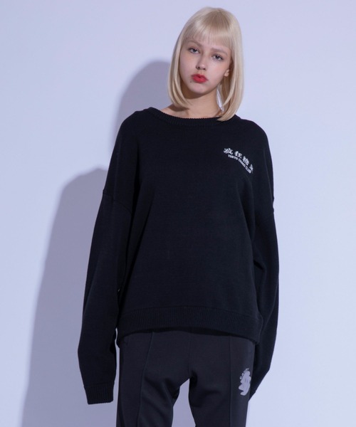 Candy Stripper（キャンディストリッパー）の「TOKYO CHAOS CLUB ニット（ニット/セーター・レディース・ヘザーグレー/ブラック/アイボリー・2）」の12枚目の写真