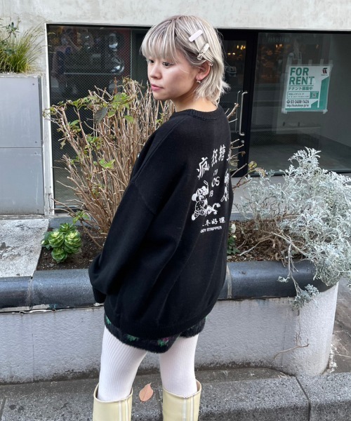 Candy Stripper（キャンディストリッパー）の「TOKYO CHAOS CLUB ニット（ニット/セーター・レディース・ヘザーグレー/ブラック/アイボリー・2）」の19枚目の写真