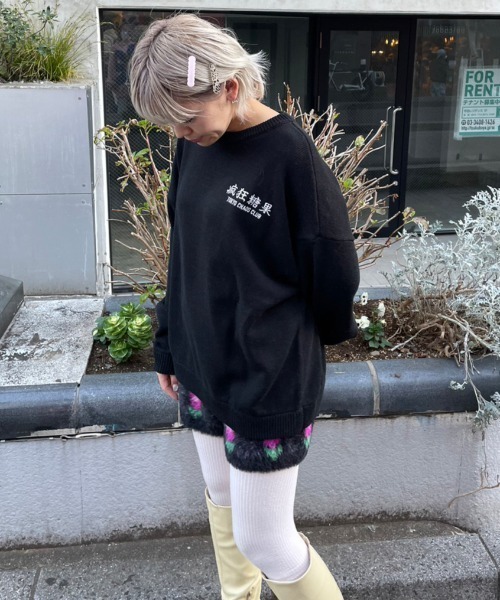 Candy Stripper（キャンディストリッパー）の「TOKYO CHAOS CLUB ニット（ニット/セーター・レディース・ヘザーグレー/ブラック/アイボリー・2）」の20枚目の写真