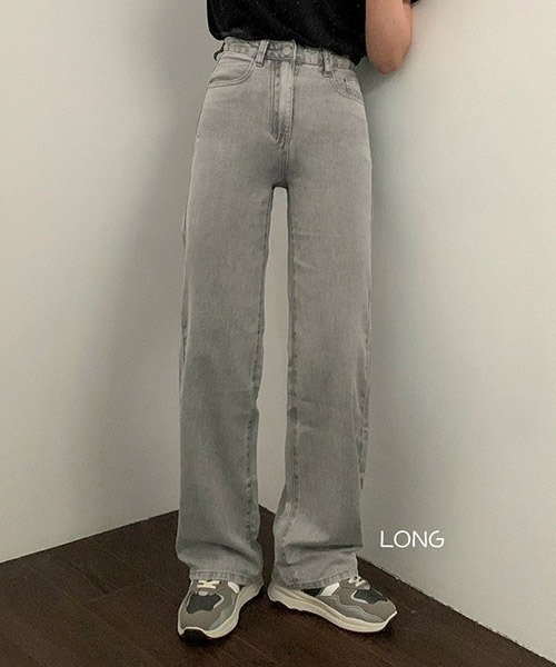 BEIDELLI（ベイデリー）の「[BELLIDE MADE] ICE GREYISH STRAIGHT WIDE JEANS - Short -（デニムパンツ・レディース・グレー/グレー系その他/グレー系その他2・SMALL/MEDIUM/LARGE/X-LARGE/XX-LARGE）」の10枚目の写真