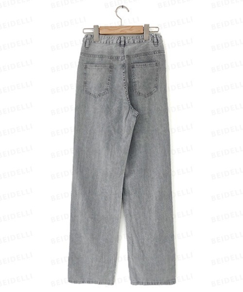 BEIDELLI（ベイデリー）の「[BELLIDE MADE] ICE GREYISH STRAIGHT WIDE JEANS - Short -（デニムパンツ・レディース・グレー/グレー系その他/グレー系その他2・SMALL/MEDIUM/LARGE/X-LARGE/XX-LARGE）」の9枚目の写真