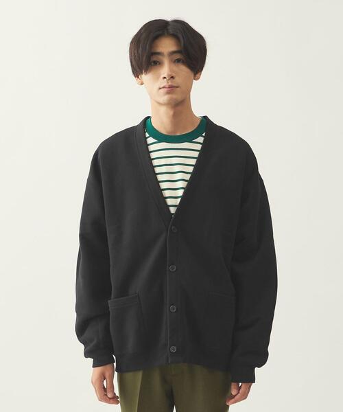 info. BEAUTY&YOUTH（インフォビューティアンドユース）の「【WEB限定】 ＜info. BEAUTY&YOUTH＞ スーパービック スウェット カーディガン（カーディガン/ボレロ・メンズ・ベージュ/ブラック/グレー/ライム・L/M/S）」の5枚目の写真