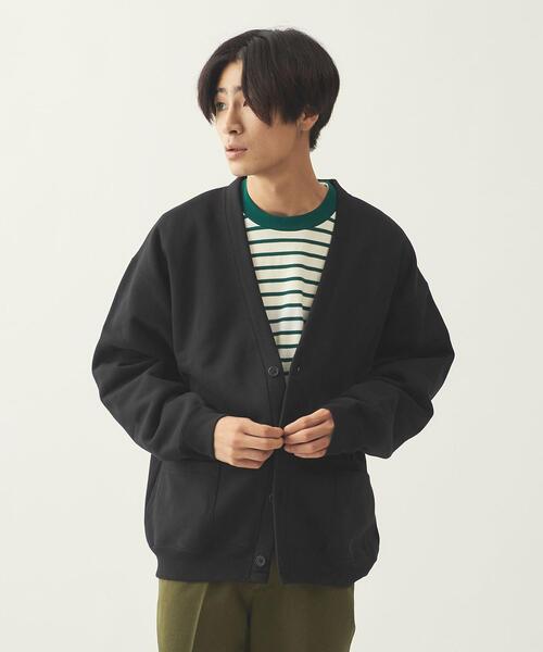 info. BEAUTY&YOUTH（インフォビューティアンドユース）の「【WEB限定】 ＜info. BEAUTY&YOUTH＞ スーパービック スウェット カーディガン（カーディガン/ボレロ・メンズ・ベージュ/ブラック/グレー/ライム・L/M/S）」の9枚目の写真