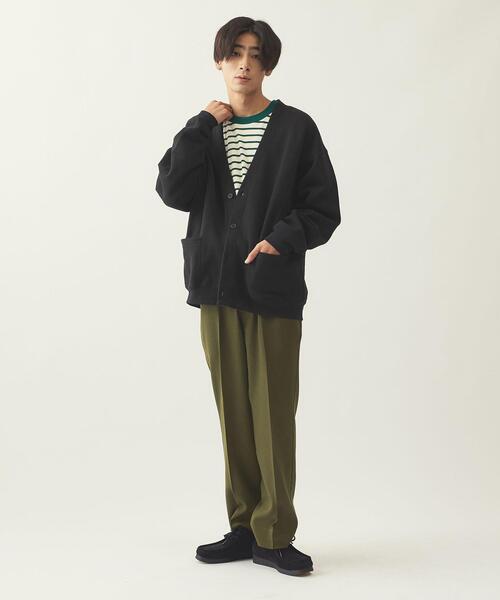 info. BEAUTY&YOUTH（インフォビューティアンドユース）の「【WEB限定】 ＜info. BEAUTY&YOUTH＞ スーパービック スウェット カーディガン（カーディガン/ボレロ・メンズ・ベージュ/ブラック/グレー/ライム・L/M/S）」の10枚目の写真