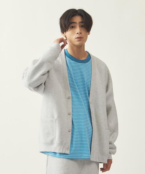 info. BEAUTY&YOUTH（インフォビューティアンドユース）の「【WEB限定】 ＜info. BEAUTY&YOUTH＞ スーパービック スウェット カーディガン（カーディガン/ボレロ・メンズ・ベージュ/ブラック/グレー/ライム・L/M/S）」の13枚目の写真