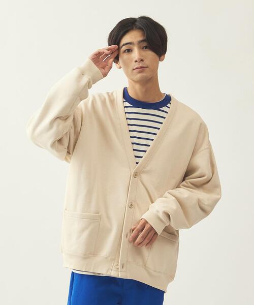 info. BEAUTY&YOUTH（インフォビューティアンドユース）の「【WEB限定】 ＜info. BEAUTY&YOUTH＞ スーパービック スウェット カーディガン（カーディガン/ボレロ・メンズ・ベージュ/ブラック/グレー/ライム・L/M/S）」の22枚目の写真