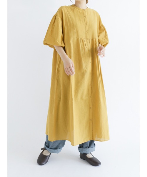 Samansa Mos2（サマンサ モスモス）の「◎袖ボリュームワンピース（ワンピース・レディース・ブラック/ベージュ/ブルー/マスタード・ﾌﾘ-）」の14枚目の写真