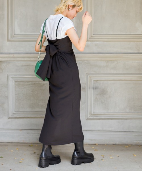 SpRay(スプレイ)の「バックリボンキャミワンピース(ワンピース・レディース・ブラック/ブラック系その他/ベージュ系その他・FREE)」の16枚目の写真