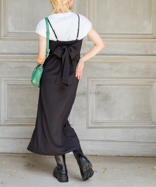 SpRay(スプレイ)の「バックリボンキャミワンピース(ワンピース・レディース・ブラック/ブラック系その他/ベージュ系その他・FREE)」の17枚目の写真