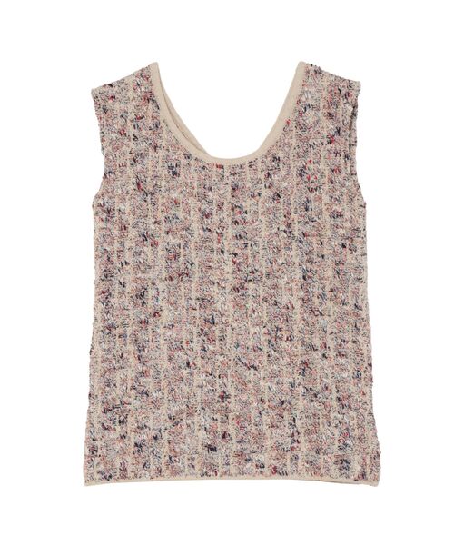 LAGUNAMOON(ラグナムーン)の「ツイードニットプルオーバー(ニット/セーター・レディース・ライトグレー/ブラック/アイボリー・FREE)」の2枚目の写真