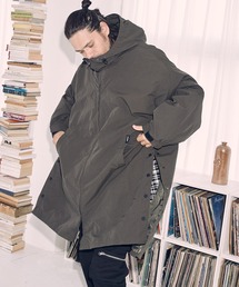 mj8762- looose hooded coat コート