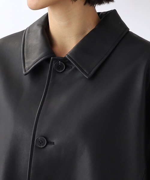 THE SHOP TK (ザ ショップ ティーケー )の「◆ラムレザーカーコート(ライダースジャケット・レディース・ブラック・11/12/13)」の11枚目の写真