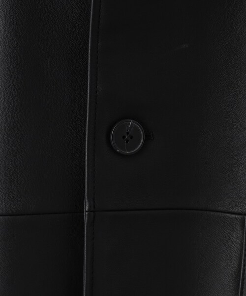 THE SHOP TK (ザ ショップ ティーケー )の「◆ラムレザーカーコート(ライダースジャケット・レディース・ブラック・11/12/13)」の4枚目の写真