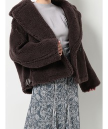 MERCURYDUO | ウール混ボアサイドバックルPコート(その他アウター)