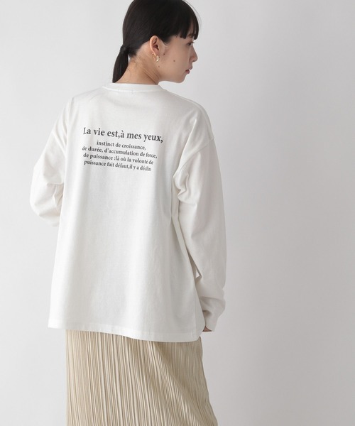 LOWRYS FARM(ローリーズファーム)の「プリントロゴTシャツ 295878(Tシャツ/カットソー・レディース・ホワイト/パープル/グレー/アイボリー/その他・FREE)」の2枚目の写真