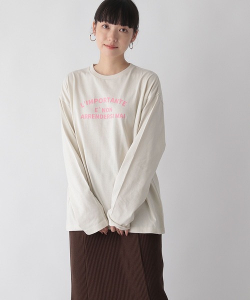 LOWRYS FARM(ローリーズファーム)の「プリントロゴTシャツ 295878(Tシャツ/カットソー・レディース・ホワイト/パープル/グレー/アイボリー/その他・FREE)」の3枚目の写真