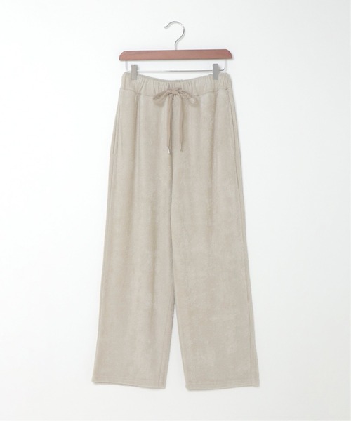 sleeping.com（スリーピングドットコム）の「オリジナルの香り付き素材 レディス・ゆるふわダブルパイルカットソーロングパンツ（ルームウェア/パジャマ・レディース・ネイビー/ベージュ/オリーブ・ﾌﾘ-）」の5枚目の写真