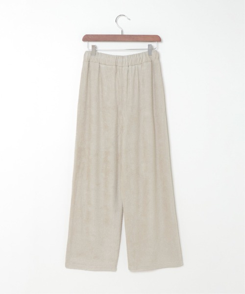 sleeping.com（スリーピングドットコム）の「オリジナルの香り付き素材 レディス・ゆるふわダブルパイルカットソーロングパンツ（ルームウェア/パジャマ・レディース・ネイビー/ベージュ/オリーブ・ﾌﾘ-）」の6枚目の写真