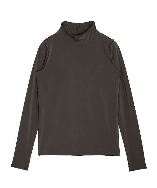 Ameri(アメリ)の「BASIC COMPACT CUT TOPS(Tシャツ/カットソー・レディース・ボルドー/ラベンダー/スミクロ・FREE)」の1枚目の写真