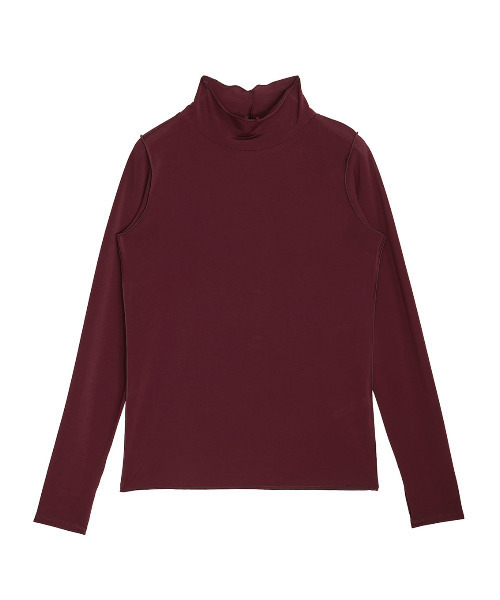 Ameri(アメリ)の「BASIC COMPACT CUT TOPS(Tシャツ/カットソー・レディース・ボルドー/ラベンダー/スミクロ・FREE)」の11枚目の写真