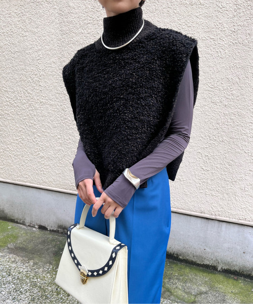 Ameri(アメリ)の「BASIC COMPACT CUT TOPS(Tシャツ/カットソー・レディース・ボルドー/ラベンダー/スミクロ・FREE)」の9枚目の写真
