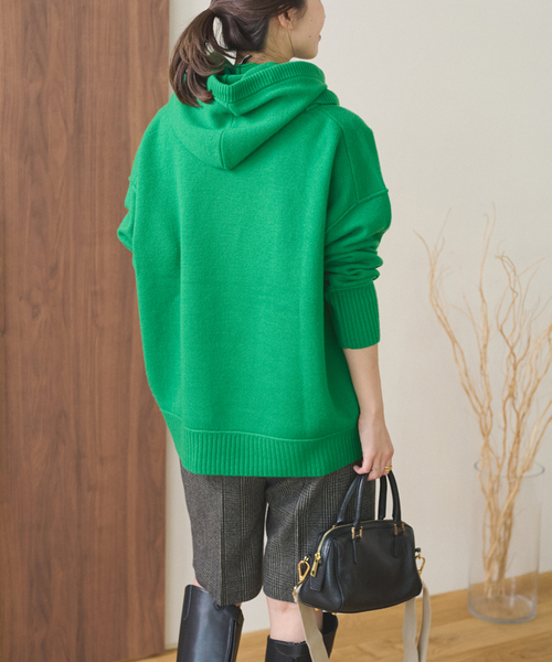 JOURNAL STANDARD（ジャーナルスタンダード）の「ウォッシャブルウールフード（ネックウォーマー/スヌード・レディース・ブラック/チャコールグレー/グリーン・FREE）」の16枚目の写真