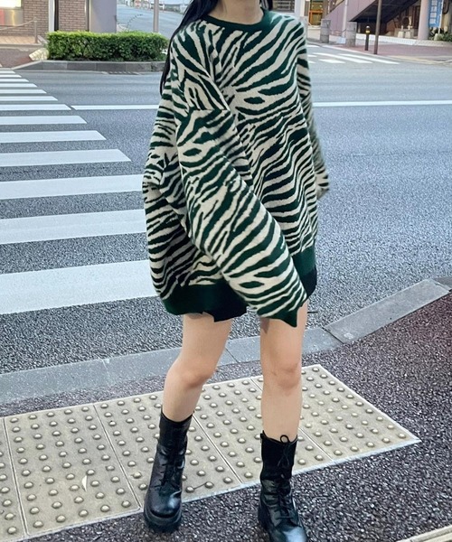 Heather(ヘザー)の「HOLiCジャガードニット 164331(ニット/セーター・レディース・ブラック系その他/グリーン系その他/ホワイト系その他・FREE)」の9枚目の写真