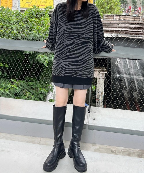 Heather(ヘザー)の「HOLiCジャガードニット 164331(ニット/セーター・レディース・ブラック系その他/グリーン系その他/ホワイト系その他・FREE)」の14枚目の写真