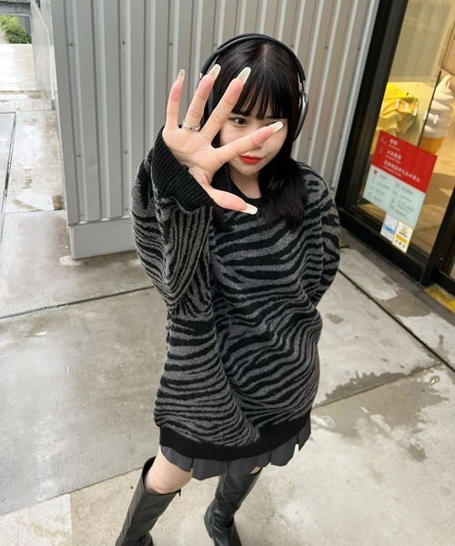 Heather(ヘザー)の「HOLiCジャガードニット 164331(ニット/セーター・レディース・ブラック系その他/グリーン系その他/ホワイト系その他・FREE)」の18枚目の写真