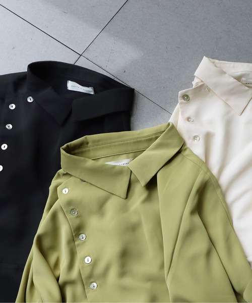 antiqua(アンティカ)の「長袖シャツ(シャツ/ブラウス・レディース・イエロー・FREE)」の2枚目の写真