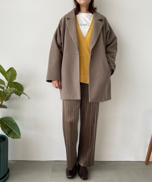 LOWRYS FARM（ローリーズファーム）の「ウールライクユルジャケット　281202（その他アウター・レディース・ベージュ/ブラウン/アイボリー/チャコールグレー/グレー・FREE）」の17枚目の写真