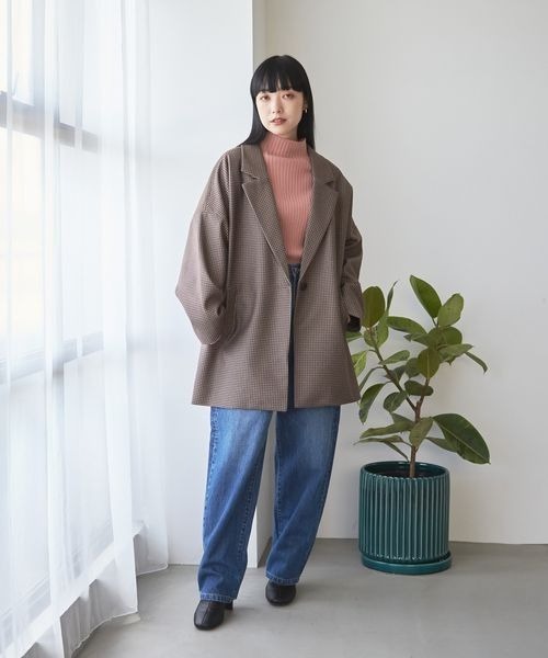 LOWRYS FARM（ローリーズファーム）の「ウールライクユルジャケット　281202（その他アウター・レディース・ベージュ/ブラウン/アイボリー/チャコールグレー/グレー・FREE）」の13枚目の写真