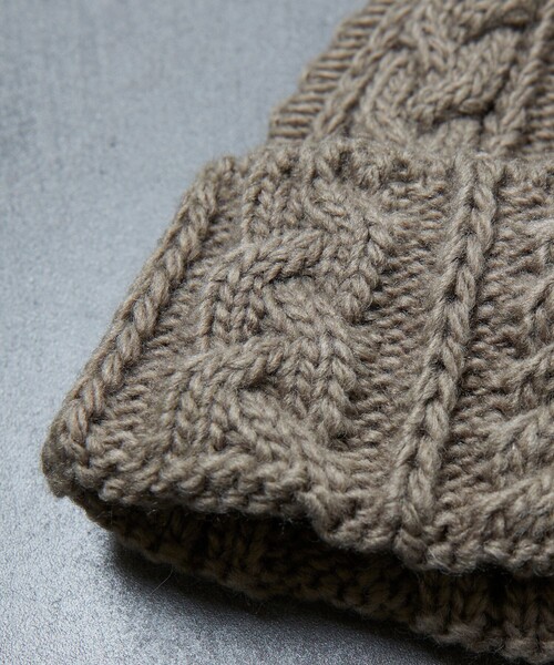 FREAK'S STORE(フリークスストア)の「【WEB限定】ケーブルニット帽子(ニットキャップ/ビーニー・レディース・ブラック/マスタード/ベージュ・ONE SIZE)」の8枚目の写真