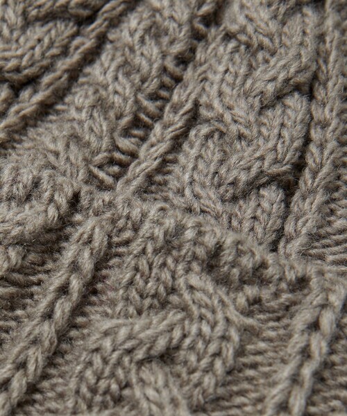 FREAK'S STORE(フリークスストア)の「【WEB限定】ケーブルニット帽子(ニットキャップ/ビーニー・レディース・ブラック/マスタード/ベージュ・ONE SIZE)」の9枚目の写真