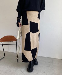 CAPRICIEUX LE'MAGE | キカ柄ニットスカート(スカート)