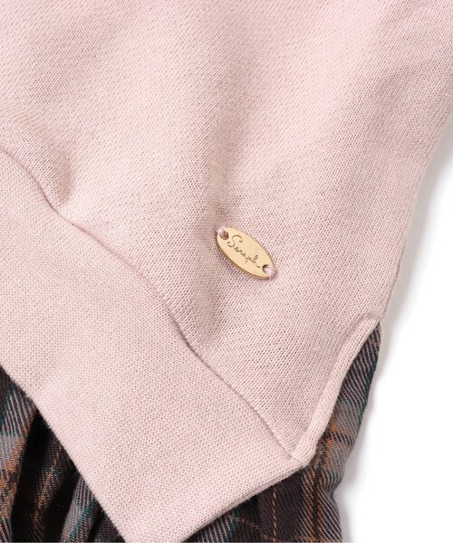 Seraph（セラフ）の「レイヤードフリルトレーナー（スウェット・キッズ・ブラック/ピンク/アイボリー・140/80/90/100/95/110/120/130）」の8枚目の写真