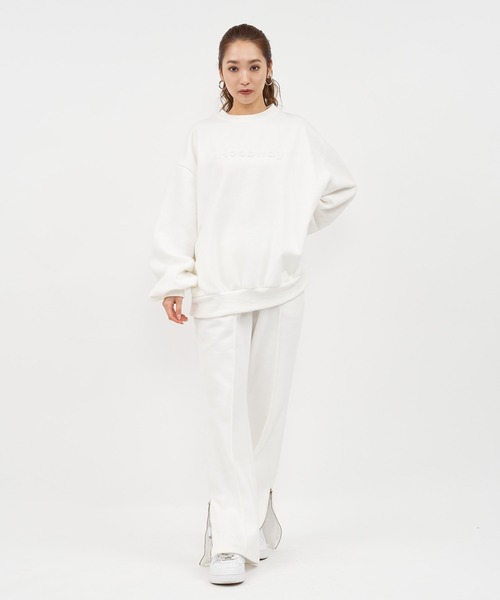 SPIRALGIRL（スパイラルガール）の「エンボスビッグスウェットセットアップ（ワンピース・レディース・ホワイト/ブラウン/グレー・FREE）」の10枚目の写真