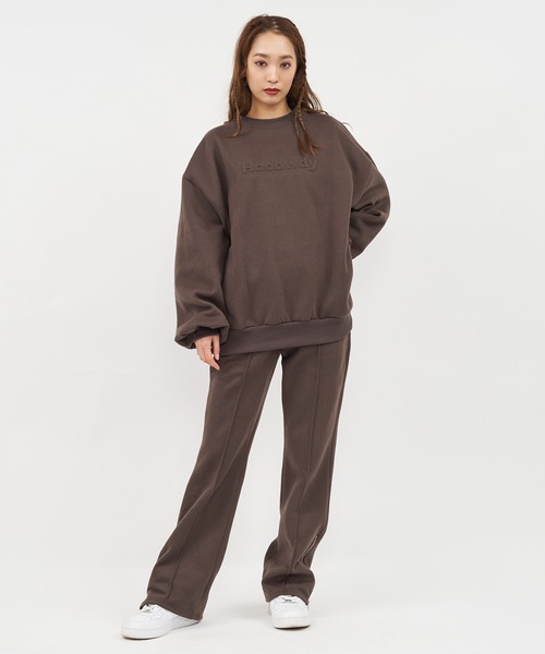 SPIRALGIRL（スパイラルガール）の「エンボスビッグスウェットセットアップ（ワンピース・レディース・ホワイト/ブラウン/グレー・FREE）」の22枚目の写真