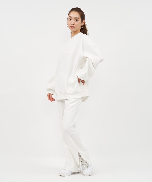 SPIRALGIRL（スパイラルガール）の「エンボスビッグスウェットセットアップ（ワンピース・レディース・ホワイト/ブラウン/グレー・FREE）」の12枚目の写真