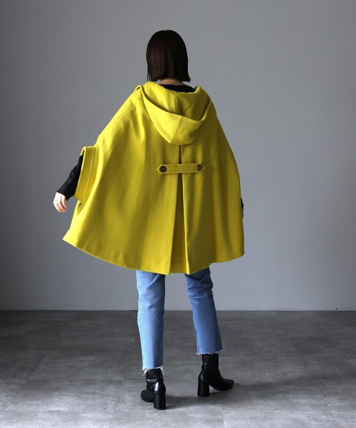 HERENCIA（ヘレンチア）の「フーディ ケープ ダブル コート（ポンチョ