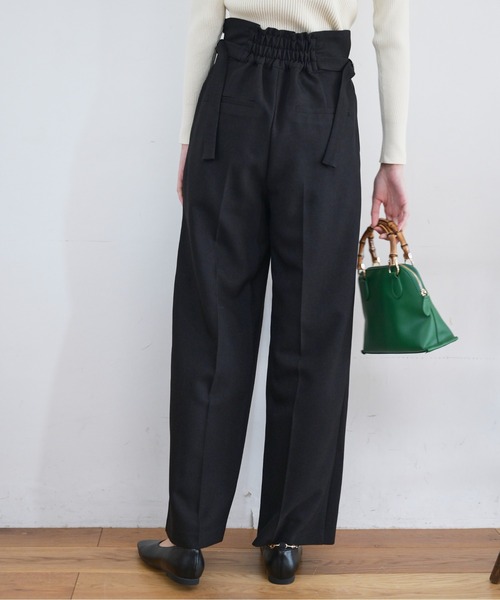 FREE'S MART（フリーズマート）の「[低身長サイズ/Sシリーズ]サイドベルトタックワイドパンツ（その他パンツ・レディース・イエロー/ベージュ/ブラック・MEDIUM/SMALL/X-SMALL）」の11枚目の写真