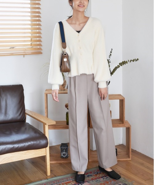 FREE'S MART（フリーズマート）の「[低身長サイズ/Sシリーズ]サイドベルトタックワイドパンツ（その他パンツ・レディース・イエロー/ベージュ/ブラック・MEDIUM/SMALL/X-SMALL）」の12枚目の写真