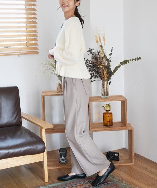 FREE'S MART（フリーズマート）の「[低身長サイズ/Sシリーズ]サイドベルトタックワイドパンツ（その他パンツ・レディース・イエロー/ベージュ/ブラック・MEDIUM/SMALL/X-SMALL）」の14枚目の写真