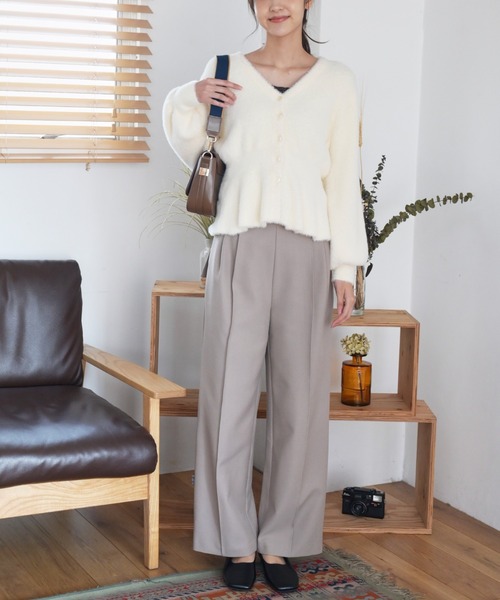 FREE'S MART（フリーズマート）の「[低身長サイズ/Sシリーズ]サイドベルトタックワイドパンツ（その他パンツ・レディース・イエロー/ベージュ/ブラック・MEDIUM/SMALL/X-SMALL）」の13枚目の写真