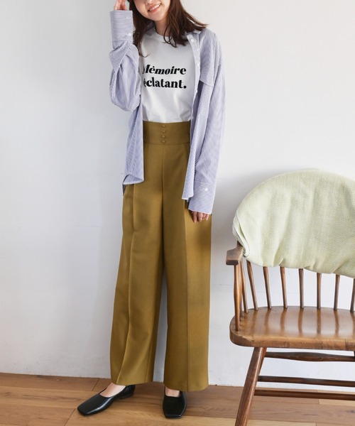 FREE'S MART（フリーズマート）の「[低身長サイズ/Sシリーズ]サイドベルトタックワイドパンツ（その他パンツ・レディース・イエロー/ベージュ/ブラック・MEDIUM/SMALL/X-SMALL）」の17枚目の写真