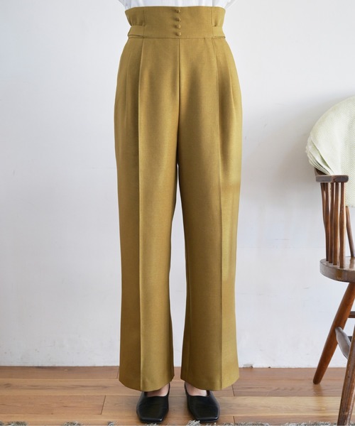 FREE'S MART（フリーズマート）の「[低身長サイズ/Sシリーズ]サイドベルトタックワイドパンツ（その他パンツ・レディース・イエロー/ベージュ/ブラック・MEDIUM/SMALL/X-SMALL）」の19枚目の写真
