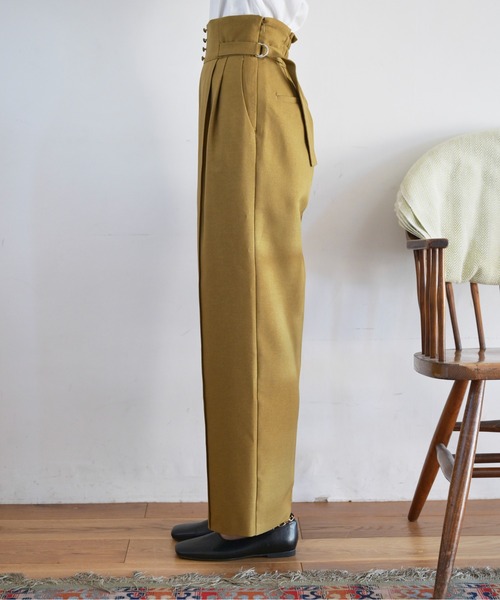 FREE'S MART（フリーズマート）の「[低身長サイズ/Sシリーズ]サイドベルトタックワイドパンツ（その他パンツ・レディース・イエロー/ベージュ/ブラック・MEDIUM/SMALL/X-SMALL）」の20枚目の写真