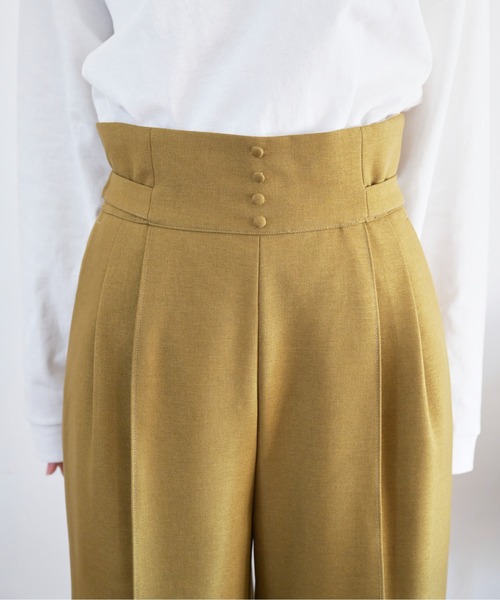FREE'S MART（フリーズマート）の「[低身長サイズ/Sシリーズ]サイドベルトタックワイドパンツ（その他パンツ・レディース・イエロー/ベージュ/ブラック・MEDIUM/SMALL/X-SMALL）」の22枚目の写真
