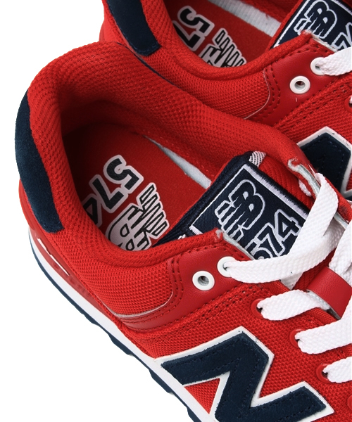 NEW BALANCE（ニューバランス）の「ウィメンズ ニューバランス ポロシャツ テーマカラー new balance WL574P OA（スニーカー・レディース・レッド/ブルー/イエロー・23.5cm/23cm/24.5cm/24cm）」の5枚目の写真